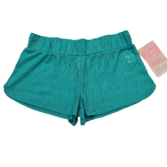 Miken Womens NWT Lace Shorts Swim Cover Up Size Medium - Picture 1 of 10